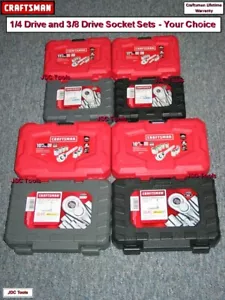 CRAFTSMAN TOOLS 1/4" or 3/8" SOCKET RATCHET SET - SAE OR METRIC - YOUR CHOICE - Picture 1 of 8
