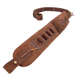 Cowhide Leather Suede Shooting Shotgun Sling Straps for 16GA 20GA Vintage - Picture 1 of 39
