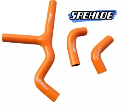 For 2001-2007 KTM 400 450 525 540 SX EXC MXC SXS Silicone Radiator Hose ORANGE - Image 1 of 3