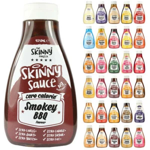 Skinny Foods Zero Calorie Skinny Syrup Sauce Carb Free Fat Free Sugar Free 425ml - Picture 1 of 28