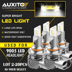 2-20PC HB3 9005 LED Headlight Super Bright Bulbs Kit 30000LM HIGH/LOW Beam 6000K - Bild 1 von 21