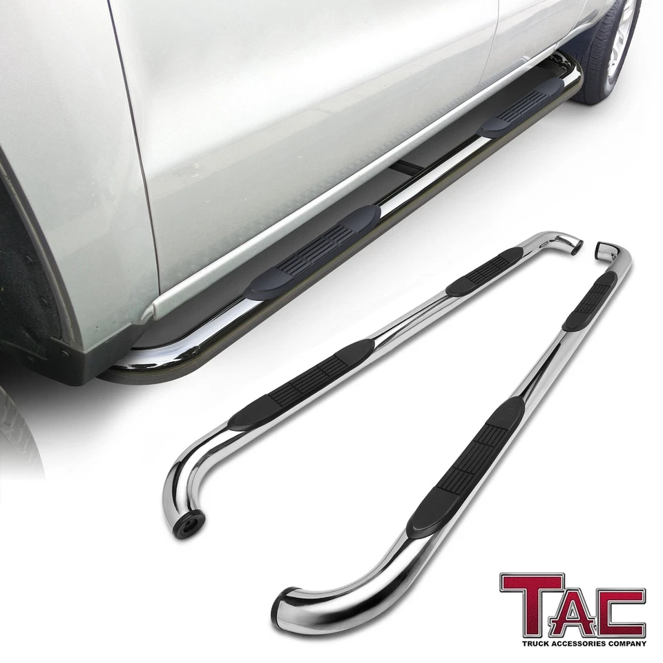 3" S/S Side Step Rails for 99-16 Ford F250/350/450/550 Super Duty Super Cab Foto 1 de 4