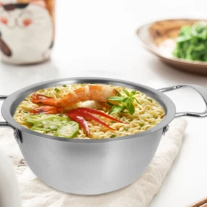 Korean Ramen Noodle Pot Stainless Steel Instant Noodles Pot With Dual Handles - Picture 1 of 12