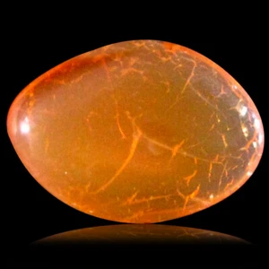 1.28 ct Beautiful Fancy Cabochon Cut (10 x 7 mm) Un-Heated Orange Fire Opal - Picture 1 of 1