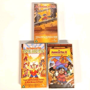 An American Tail Trilogy 1 2 & 3 An American Tail Goes West VHS Video Excellent - Foto 1 di 12