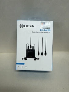 BOYA BY-DM20 Dual-Channel Recording Kit Lavalier Microphone for iOS/Android/PC - Picture 1 of 2