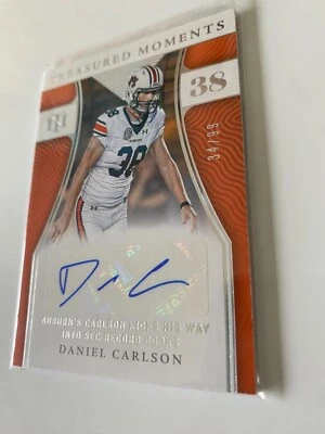 2022 Panini National Treasures Collegiate - Daniel Carlson /99 - Image 1 of 3
