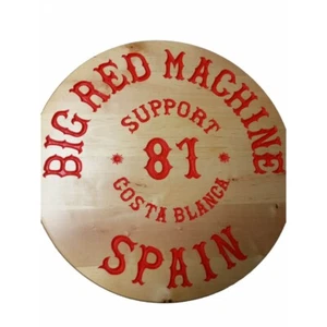 49 Hells Angels Madera Placa de Pared con Grabado Soporte 81 Costa Blanca Spain 35cm - Imagen 1 de 3