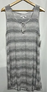 Ellen Tracy Company Sleeveless Printed Chemise with Tassel "M" - Picture 1 of 4