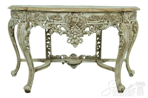54169EC: French Style Heavy Iron Paint Decorated Table Cover