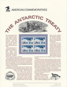 US Commemorative Panel #366 Scott C130 The Antarctic Treaty '91 CV $12 - Picture 1 of 1