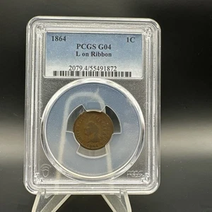 1864 1C Indian Head Cent - PCGS G04 - L on Ribbon - Free Shipping - Picture 1 of 6