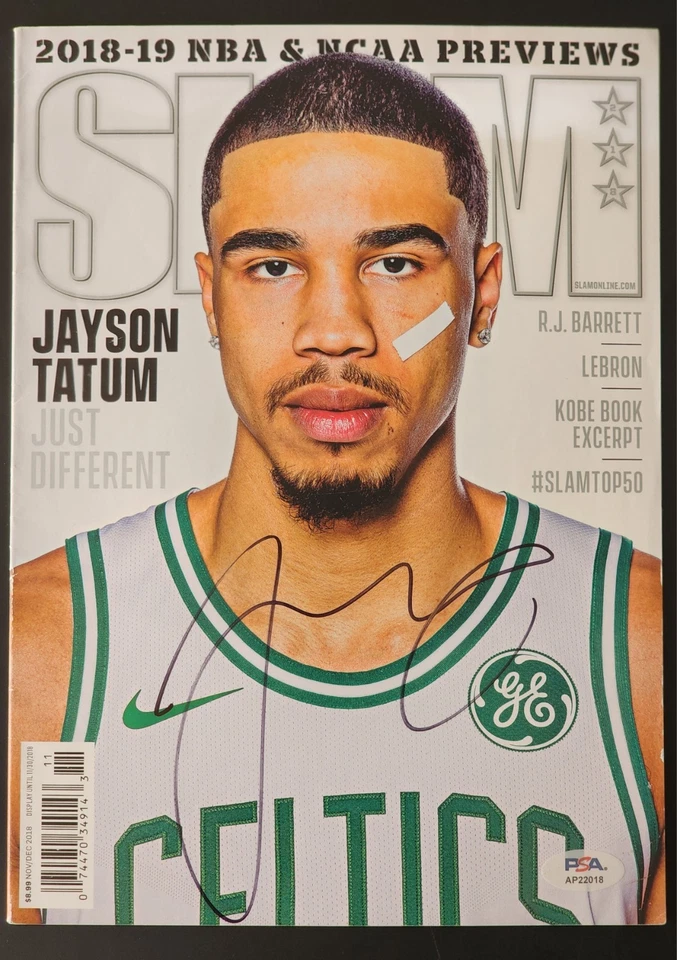 JAYSON TATUM SIGNED SLAM MAGAZINE BOSTON CELTICS AUTOGRAPH NBA CHAMPION 🏆🏀PSA - Image 1 of 1
