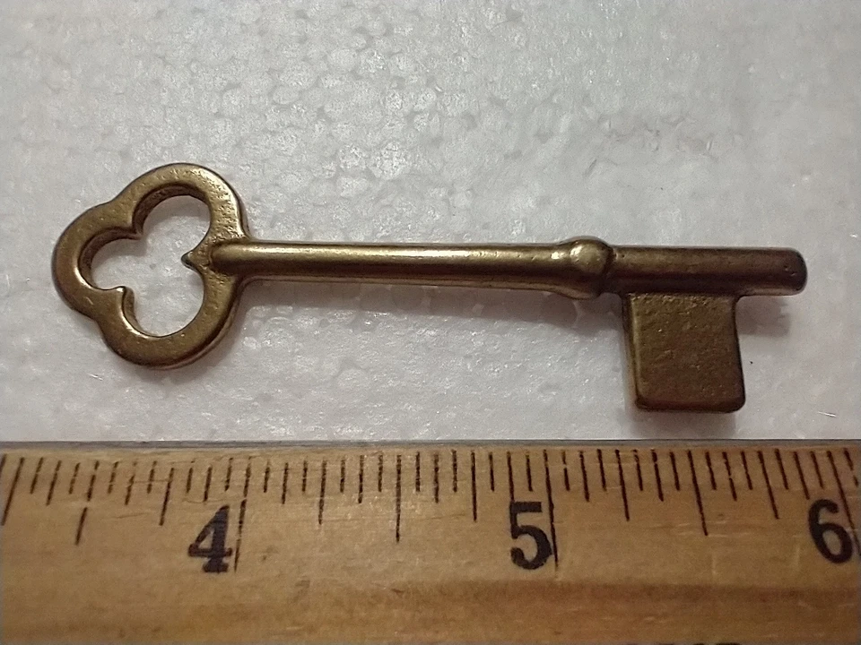 Vintage Ilco 1B Brass Skeleton Bit Key Blank BIT Dimensions 0.63" Wide 0.5"