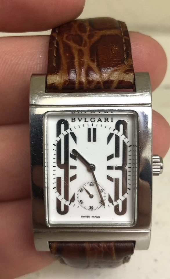 Bulgari Rettangolo Stainless Steel  RT45S  Unisex Tank Watch - Image 1 of 4