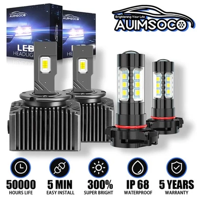 4x faros LED antiniebla conversión HID para GMC Sierra 2500 HD 2016-2020 Foto 1 de 4