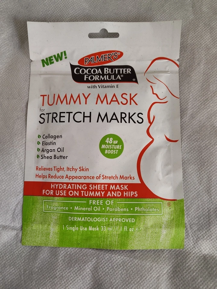 Palmers маска для живота для растяжек увлажняющая простыня маска для использования на животе/бедрах - Изображение 1 из 1