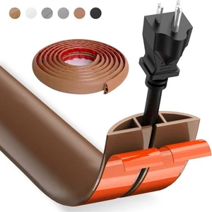 PVC Floor Cord Cover 1m Cable Management Power Cord Protector Home Office - Picture 1 of 16