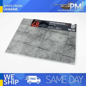 Red Fox DB-48015 1/48 3d Diorama Base Hormigón Cuadrado Tipo 3 300x230mm - Imagen 1 de 6