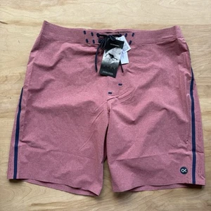 Outerknown Kelly Slater Apex Boardshorts Size 36 Dusty Red Heather Swim Trunks - Picture 1 of 10