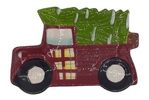 Retro Holiday Woody Pickup Truck Tablett - Weihnachtsbaum Keksschale oder Löffelablage - Bild 1 von 2