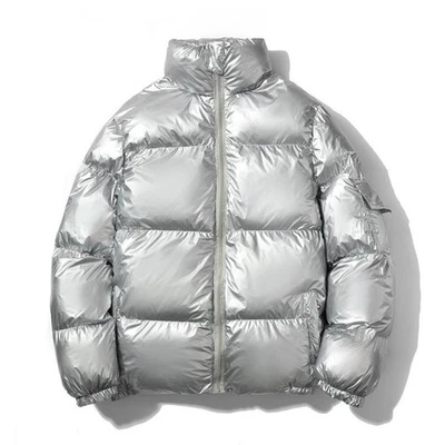 Parka style Men's Shiny Insulated Outwear Suitable For Chilly Days Ahead - Image 1 of 4