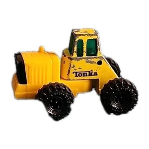 Tonka Tractor Construction Truck Vehicle 1992 Yellow Vintage 1:64 Diecast Used - Picture 1 of 9