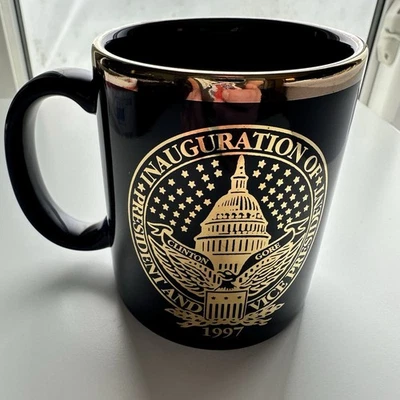 Taza de inauguración Clinton Gore 1997 vintage presidente vicepresidente de Estados Unidos Foto 1 de 4