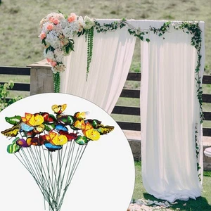 50x Mariposa Jardín Estacas Patio Decoración Fotografía Requerido - Imagen 1 de 5