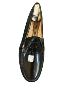 Johnston Murphy Hayes Tassel 15-1095 Black Polished Full Grain Shoes Size 12 W - Picture 1 of 8