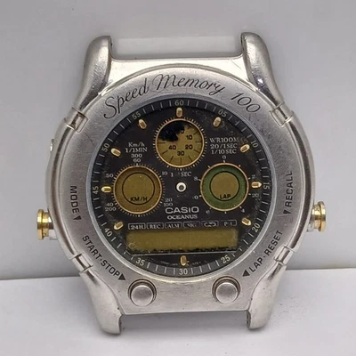 Orologio Uomo Casio Oceanus Speed Memory Quartz 384 AW-503 Ana-Digi Vintage - Immagine 1 di 4