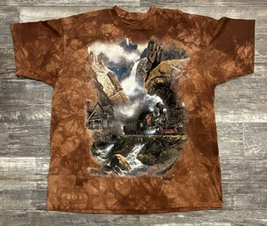 Vintage Preowned 1999 The Mountain Rails To Pandora Old Steam Train T-Shirt - Bild 1 von 16
