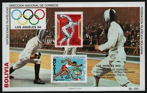 Bolivia 1983 - Mi-Nr. Bloque 135 ** - MNH - Olympia Los Angeles - Imagen 1 de 1