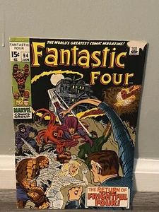 Fantastic Four 4 94 Marvel 1970 Erster Auftritt von Agatha Harkness Comic - Bild 1 von 8