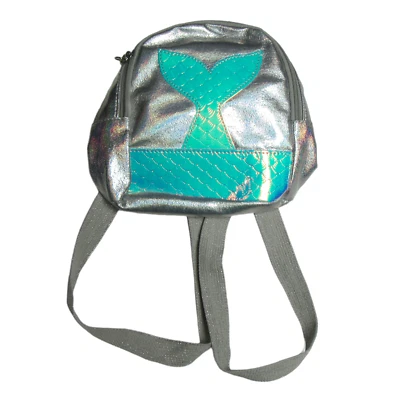 Cat & Jack Girls Mermaid Tail Backpack O/S Adjustable Straps Iridescent White - Image 1 of 4