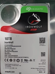 ST10000VN0004  Seagate 10TB 3.5" SATA - IronWolf NAS Hard Drive - Picture 1 of 4