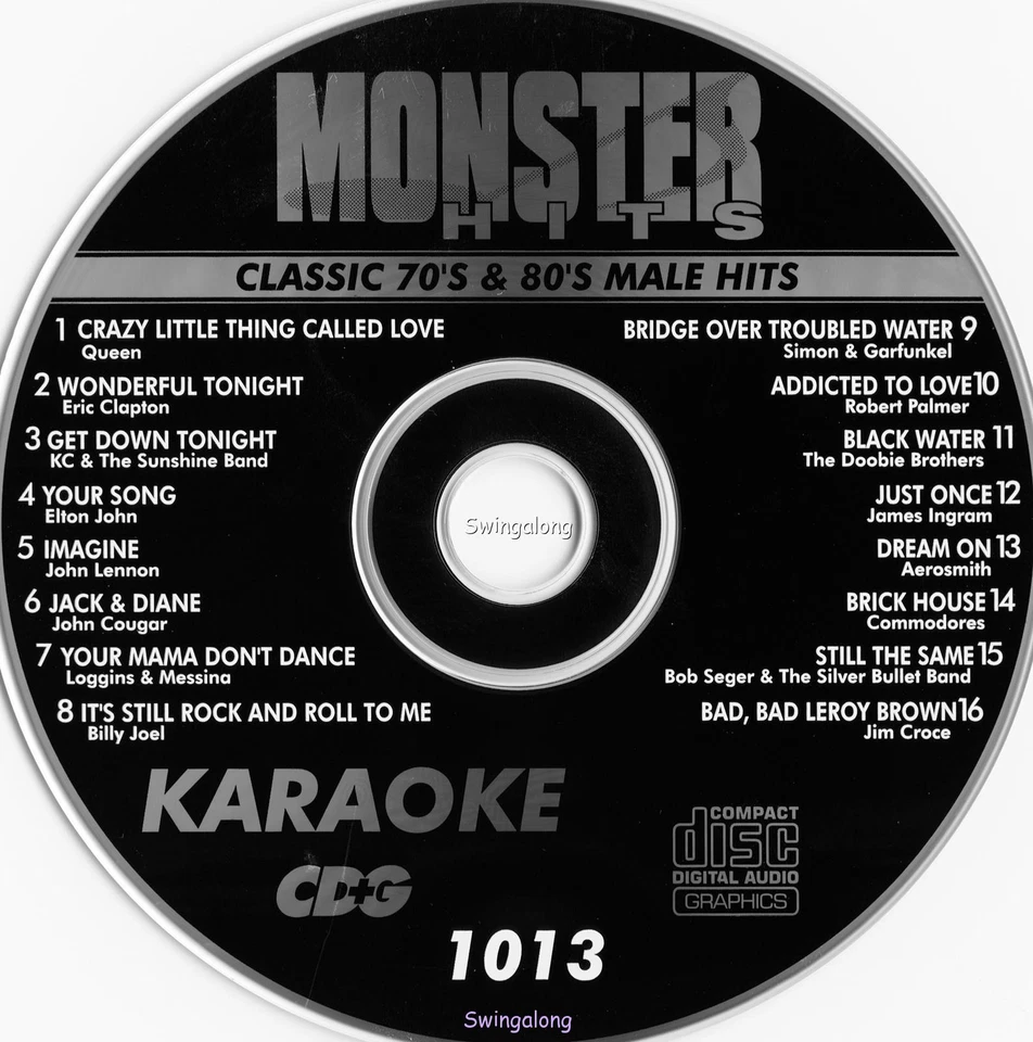 Classic 70' 80's Male Monster Hits Karaoke CD+G 1013 Billy Joel,Elton John,Queen - Image 1 of 1