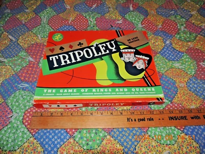 VINTAGE 1961 CADACO TRIPOLEY GAME DE LUXE EDITION MAT AND BOX ONLY NO. 111 - Image 1 of 3