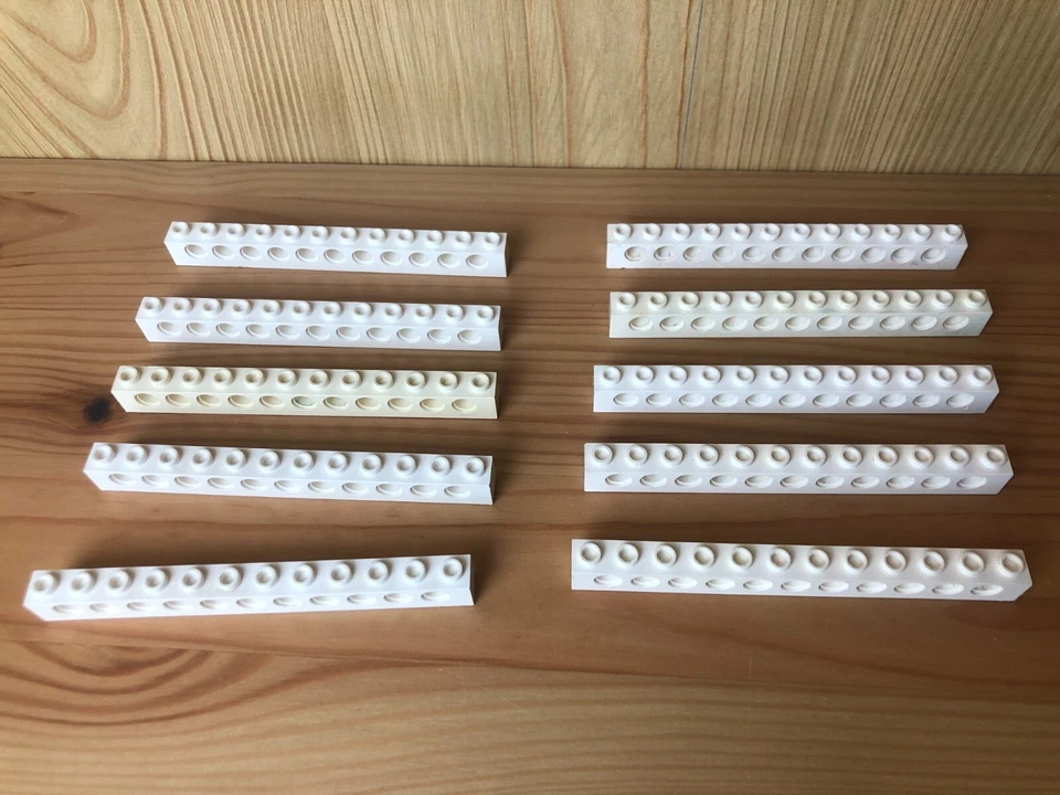 Lego 10x Technik Lochbalken 3895 Technic Brick 1 x 12 Holes weiß white 389501 - Bild 1 von 4