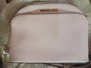 Michael Kors Jet Set Saffiano Leder Emmy Dome Crossbody Schultertasche PalePink - Bild 1 von 3