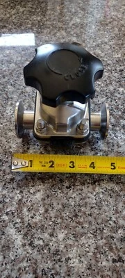 Top-Flo 1” Hand Diaphragm Sanitary Valve 316L HT31187 SFV2 In Line Pipe - Image 1 of 4