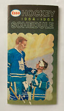 1964/65 NHL Schedule - Esso "Dreaming of meeting my Heros" Pocket Schedule