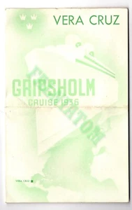 1936 Swedish American Line Gripsholm Mexico City Cruise Itinerary - Picture 1 of 1