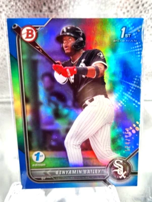 2022 Bowman 1st Edition Blue Foil Benyamin Bailey #/150 - Image 1 of 2