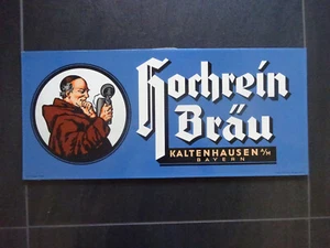 Brauereischild Innenschild Imoglas Hochrein Bräu Kaltenhausen am Main Bayern - Bild 1 von 5