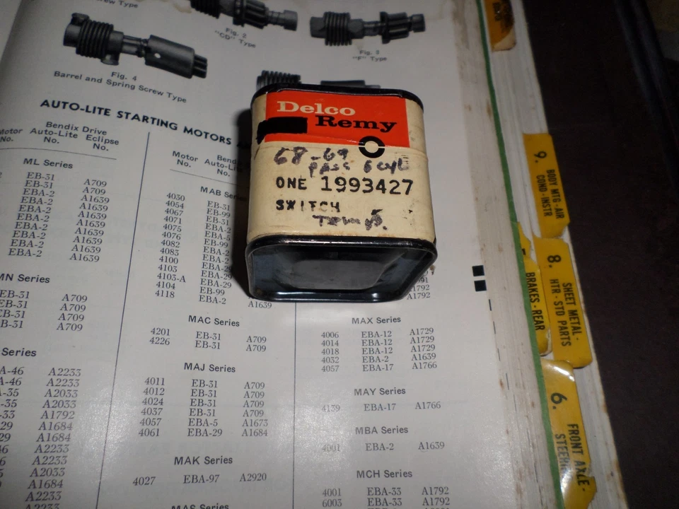 1968 1969 chevrolet impala caprice 6 cylinder nos temperature sending switch - Image 1 of 1