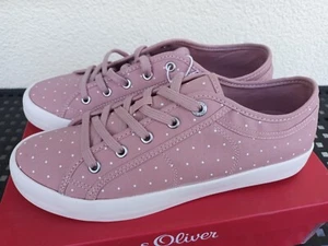 S.Oliver Slipper Sneaker Gr.41 rosa mit weißen Pünktchen NP 39,95€ - Bild 1 von 3