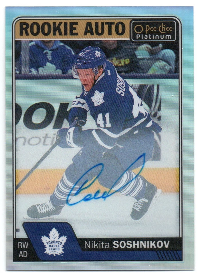 2016-17 O-Pee-Chee Platinum Rookie Autographs Rainbow RC On Card Auto - Image 1 of 1