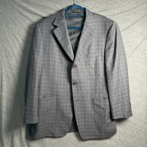 Canali Mens US size 42R /Euro 52R Jacket Black Pattern 100% Wool Made in Italy - Picture 1 of 11