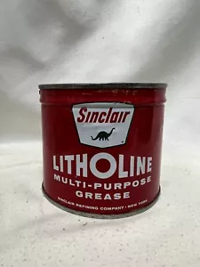 Sinclair Litholine Multi-Purpose Grease Can One Lb w/key Attached Vintage - Picture 1 of 6